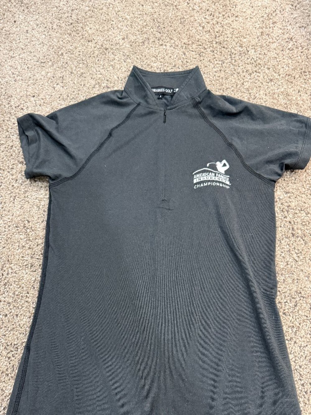 Swannies Golf Women’s Small Black American Family Insurance Championship Zip
